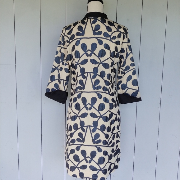 ALMATRICHI | Button-Down Tan & Black Vine Dress - Picture 5 of 13